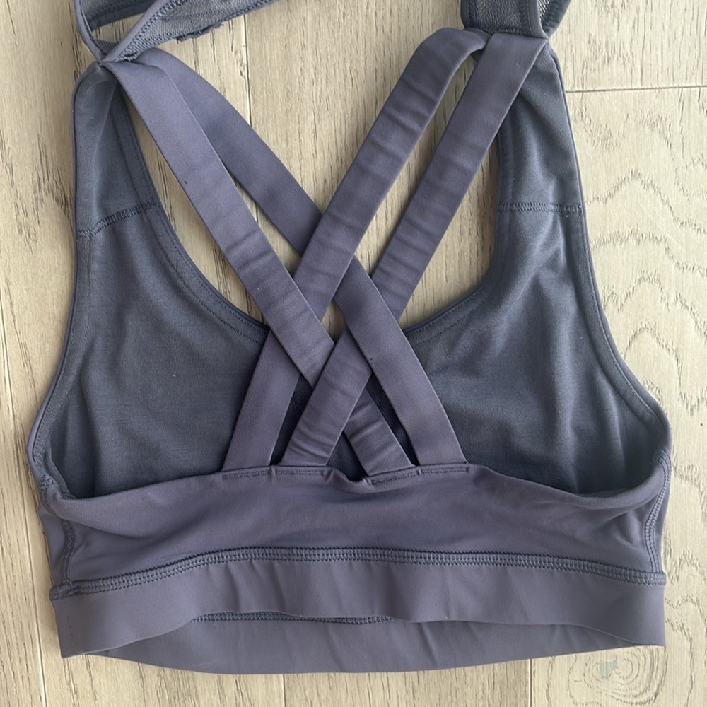 Lululemon Fast As Light 2-In-1 Tank Grey Purple Size 4 Luxtreme Light - Picture 12 of 14